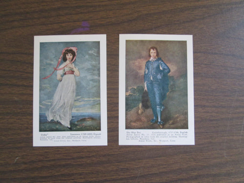 Pinkie and The Blue Boy Sir Thomas Lawrence Attext Print No. 240 and No. 15  3