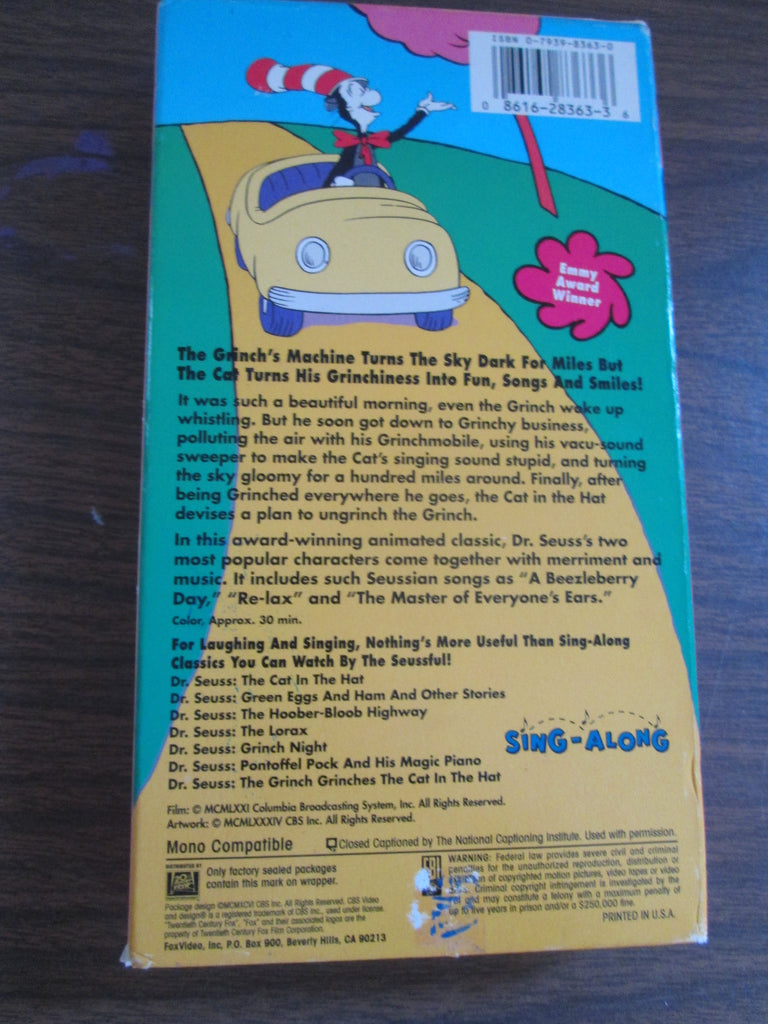 Dr. Seuss The Grinch Grinches The Cat in the Hat Sing Along