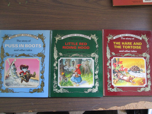Great Fairy Tales Classics Set of 3 Puss In Boots, Little Red Riding Hood, Hare and the Tortoise HC