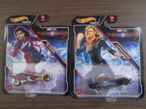 Hot Wheels Set of 2 The Marvels Cars Captain Marvel & Ms. Marvel 2022