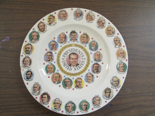 Presidents of the United States Porcelin Collectors Plate Washington to Nixon