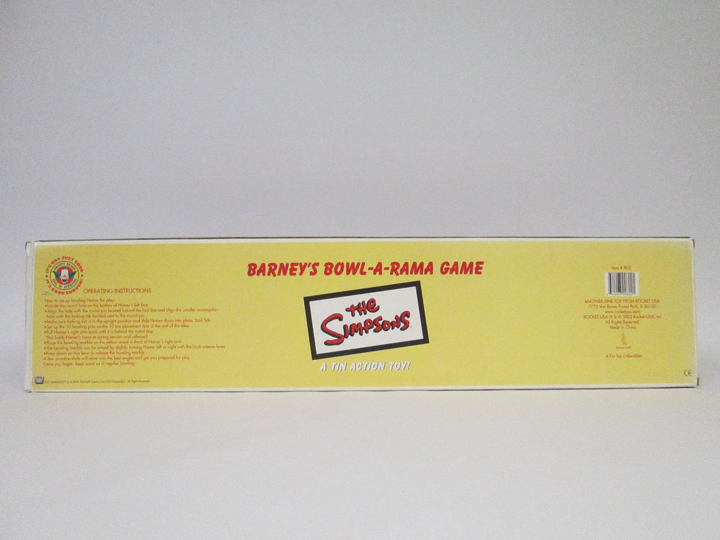 Simpsons Barney's Bowl-A-Rama Game A Tin Action Toy