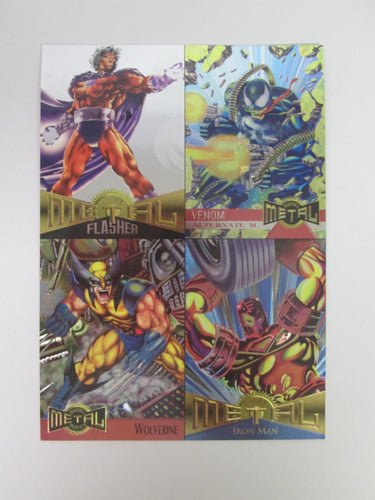 1995 Fleer Marvel Metal Uncut 5x7 Promo Card Sheet