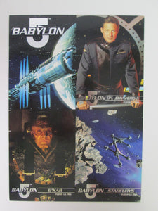 1995 Fleer Babylon 5 Uncut 5x7 Promo Card Sheet
