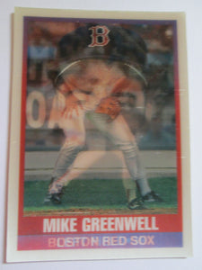 Mike Greenwell Sportflics #143 Boston Red Sox Holographic Baseball Card 1989