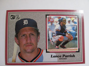 Lance Parrish Donruss #50 Detroit Tigers 5" x 3 1/2" Baseball Card 1983