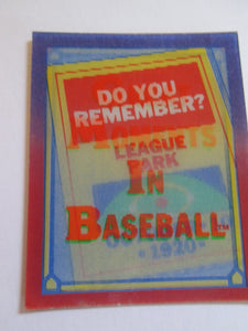 Bill Wambaganss Score #55 Great Moments in Baseball 1 3/4" by 2 1/4" Holographic Baseball Card 1988