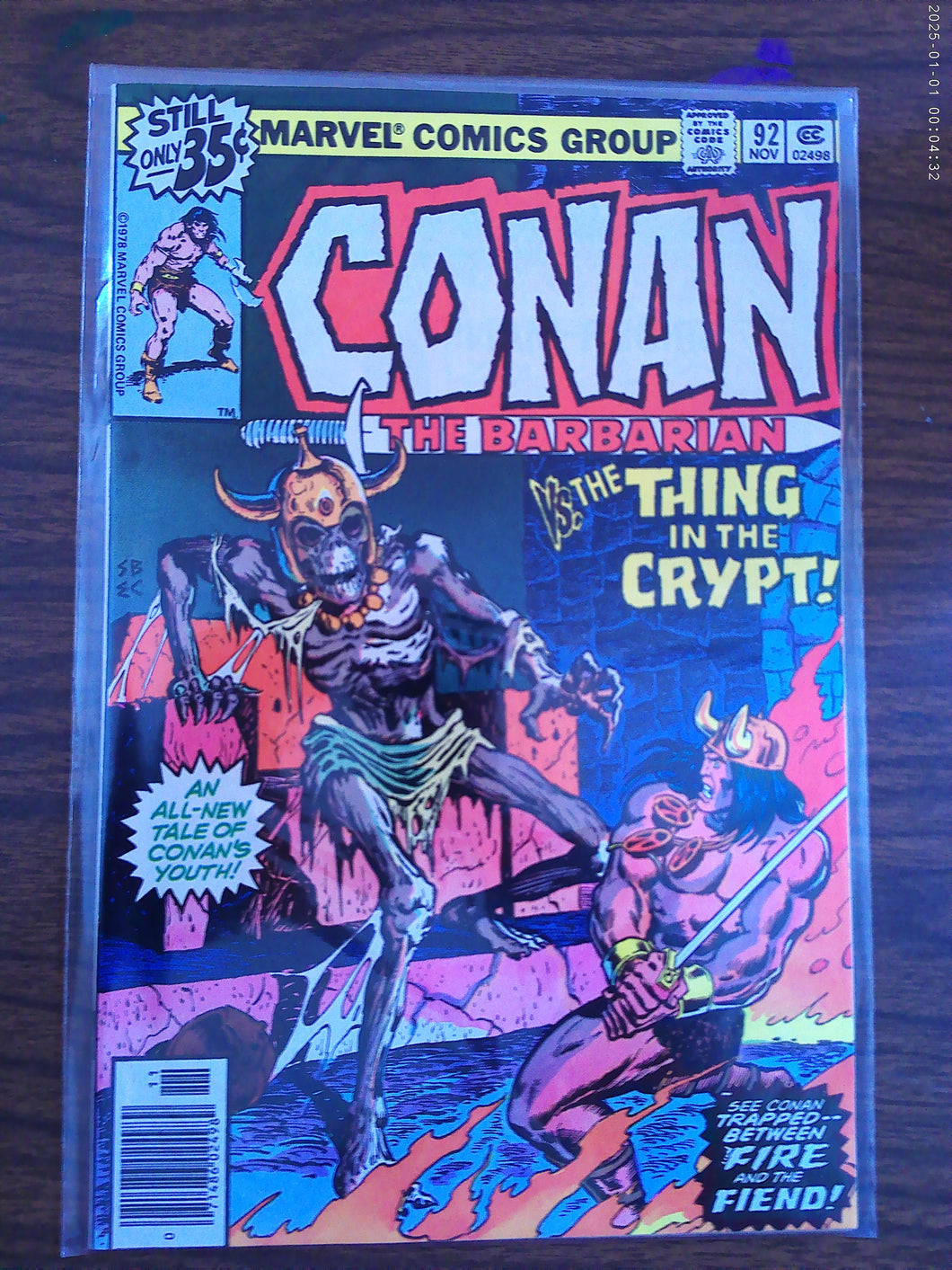 Conan The Barbarian #92 1978