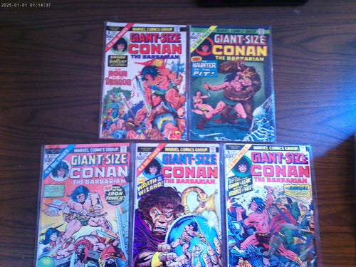 Giant-Size Conan The Barbarian #1 - 5 Complete Set 1974/75