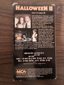 Halloween II The Nightmare Isn't Over VHS 1987