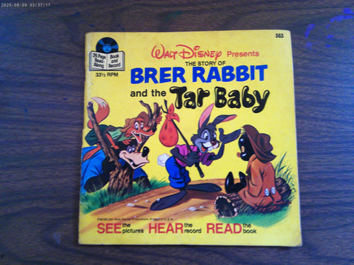 Story of Brer Rabbit and The Tar Baby Book and Record 331/3 RPM 1971