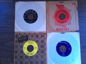 Random Set of 12 various artist 45 Records from the 60s & 70s (See List)
