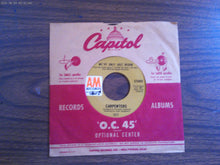 Carpenters We've Only Just Begun/All Of My Life 45 RPM Record