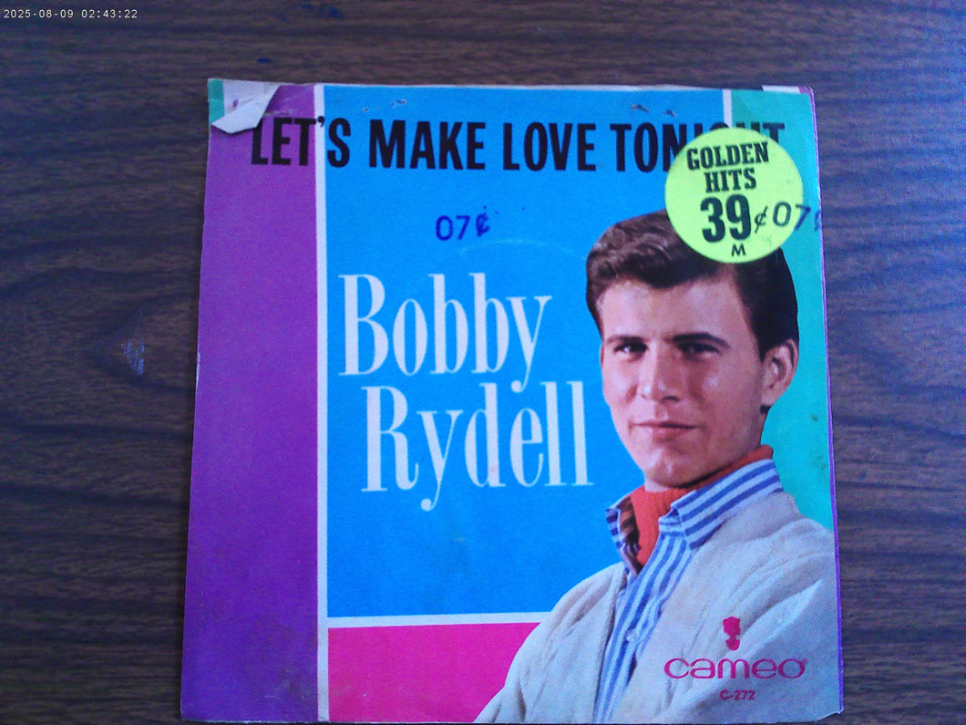 Bobby Rydell Let's Make Love Tonight//Childhood Sweetheart 45 RPM Record With Sleeve 1960