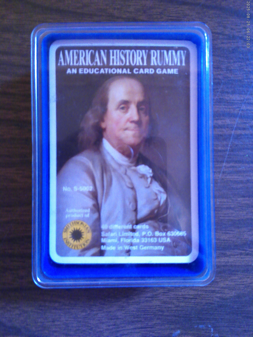 American History Rummy Card Game Complete 1989