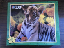 3 Milton Bradley 100 Piece Puzzles - Cats 16x11, White Horse & Tiger Cub 1997