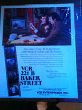 VCR 221 B Baker Street Game Sherlock Holmes SEALED 1987