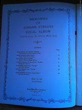 Memories of Johann Strauss Vocal Album With Original German and English Lyrics Sheet Music 1939 PB