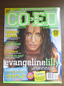Co-Ed Magazine Evangeline Lilly Lost Cover W/ Miss Co-Ed Pullout Poster Fall 2005 PB