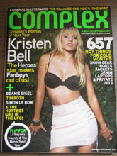 Complex Magazine Kristen Bell cover w/ Lil Wayne flipside cover Dec 2007/Jan 2008 PB