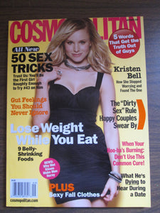 Cosmopolitan Magazine Kristen Bell cover Sep 2009 PB