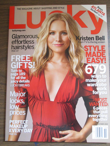 Lucky Magazine Kristen Bell cover Oct 2009 PB