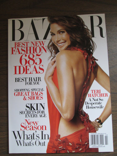 Harper's Bazaar Magazine Teri Hatcher cover Feb 2005 PB