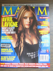 Maxim Magazine Avril Lavigne cover Rocktober 2004 PB