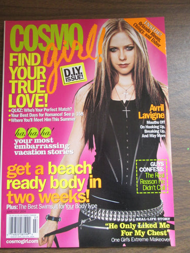 Cosmo Girl Magazine Avril Lavigne cover Jun/Jul 2004 PB 2 MAGAZINE 2 DIFFERENT COVERS