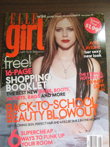 Elle Girl Avril Lavigne cover Aug 2004 PB