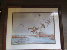 Charles Murphy Mallards In Flight Print Art Framed Matted 21 3/4 X 17 3/4 Framed Art