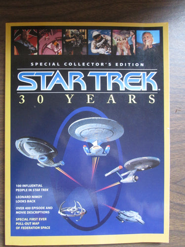 Star Trek 30 Years Magazine Special Collector's Edition with Poster 1996 PB