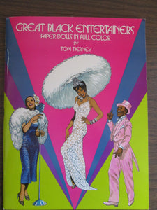 Great Black Entertainers Paper Dolls in Full Color by Tom Tierney 1984