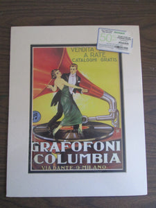 Grafofoni Columbia Via Dante 9 Milano Print with Mat