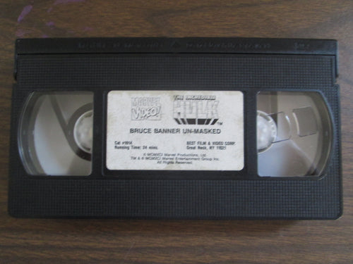 Incredible Hulk Bruce Banner Un-Masked VHS 1991