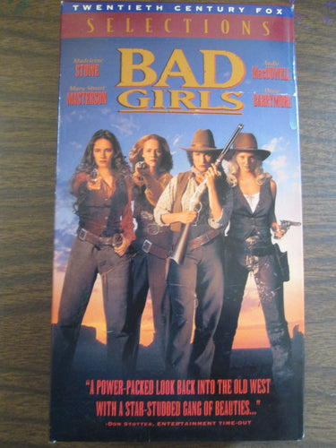 Bad Girls Movie starring Madelene Stowe, Andie MacDowell and Drew Barrymore VHS 1996