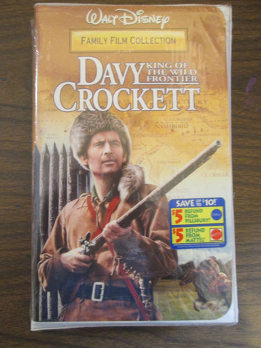 Walt Disney Family Film Collection Davy Crockett Sealed VHS