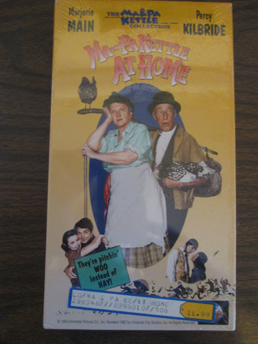 Ma and Pa Kettle At Home Movie Sealed VHS 1964