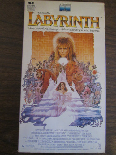 Labyrinth Movie starring David Bowie VHS 1986