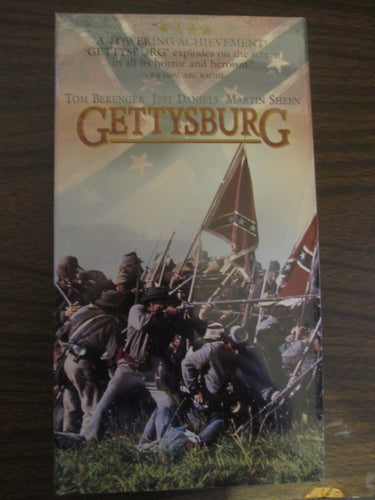 Gettysburg Movie starring Tom Berringer, Jeff Daniels and Martin Sheen Sealed 2 VHS Set 1993