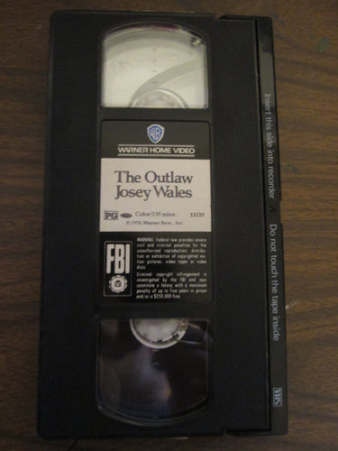 The Outlaw Josey Wales starring Clint Eastwood VHS 1976