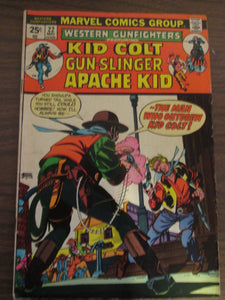 Western Gunfighters Featuring Kid-Colt, Gun-Slinger & Apache Kid #22 1974