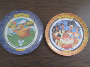 Disney Hercules set of 2 Plastic Plates Phil 9 1/2" & The Muses 9" 1997
