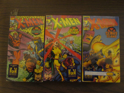 X-Men Marvel Collection Vol 2 Enter Magneto, Vol 3 Deadly Reunions & Vol 6 Slave Island All Sealed VHS 1993