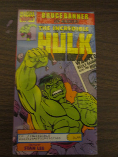 Incredible Hulk Marvel Bruce Banner Unmasked Sealed VHS 1991