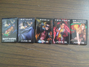 Batman Forever Set of 5 Button Pins Complete Set 1995