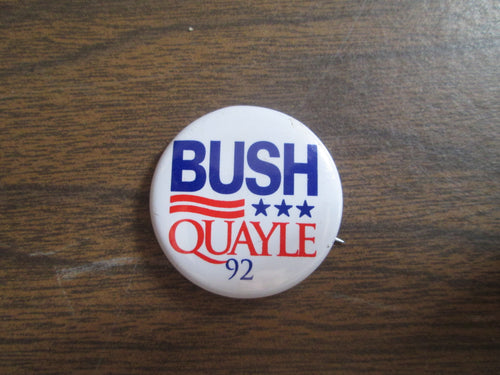 Bush Quayle 92 Button Pin