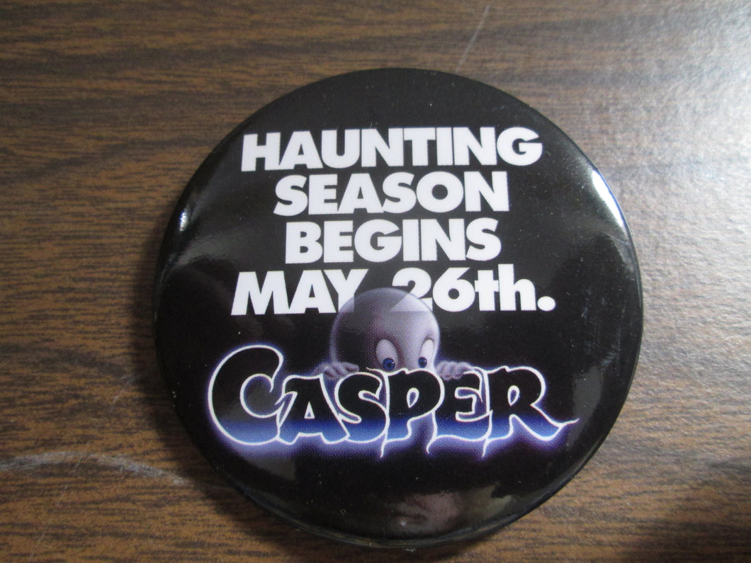 Casper Haunting Season Begins May 26th Button Pin 1995