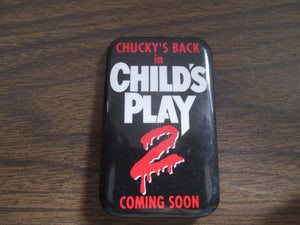 Chucky's Back in Child's Play 2 Button Pin 1992