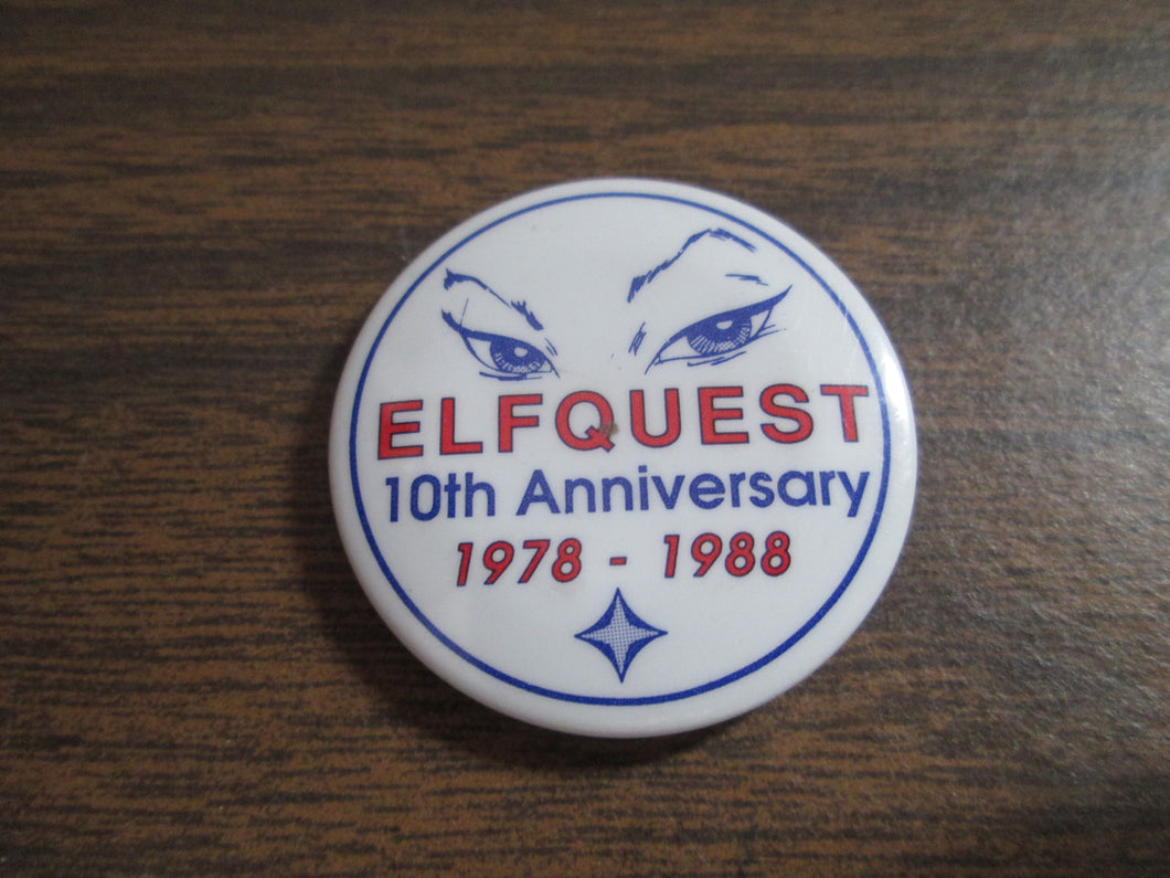 Elfquest 10th Anniversary Button Pin 1978-1988